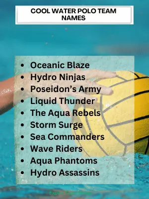 Cool Water Polo Team Names