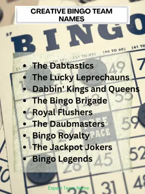 Creative Bingo Team Names