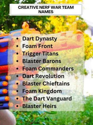 Creative Nerf War Team Names