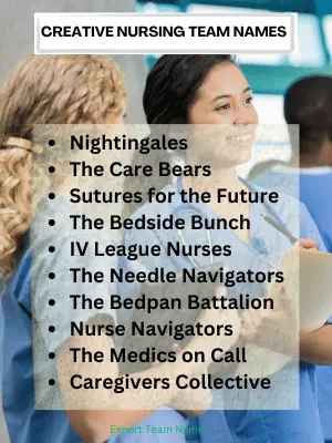 Creative Nursing Team Names