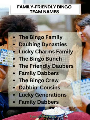 Family-Friendly Bingo Team Names