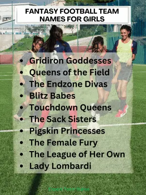 Fantasy Football Team Names for Girls