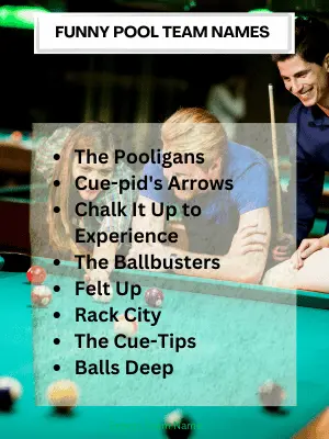 Funny Pool Team Names