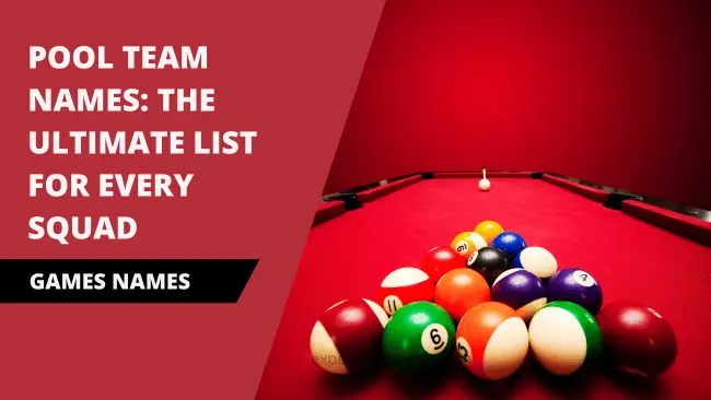 Pool Team Names