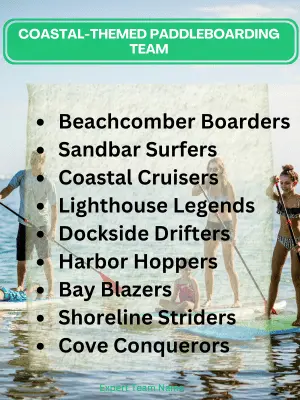 Coastal-Themed Paddleboarding Team