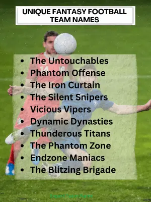 Unique Fantasy Football Team Names