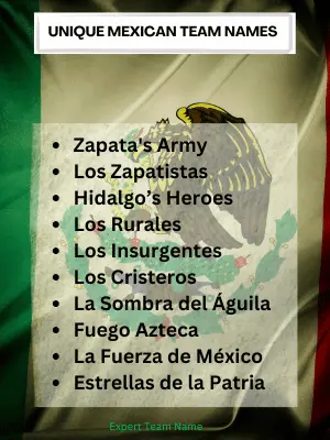 Unique Mexican Team Names