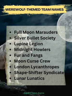 Werewolf-Themed Team Names