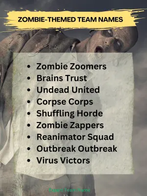 Zombie-Themed Team Names