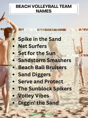 Beach Volleyball Team Names