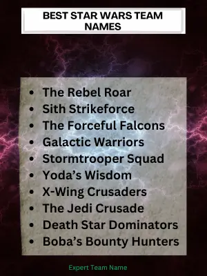 Best Star Wars Team Names