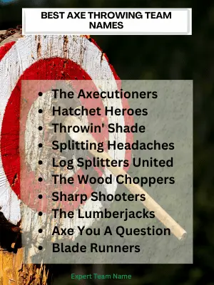 Best Axe Throwing Team Names