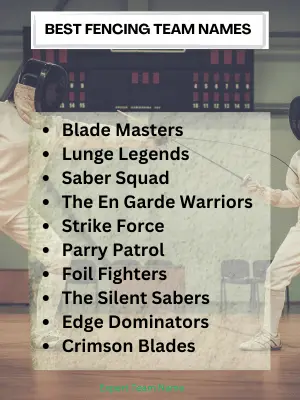 Best Fencing Team Names