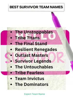 Best Survivor Team Names