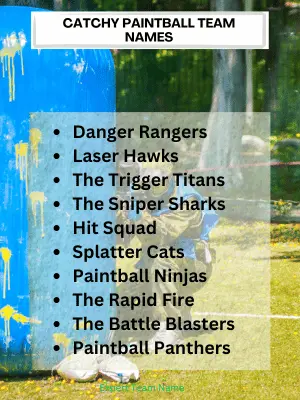 Catchy Paintball Team Names