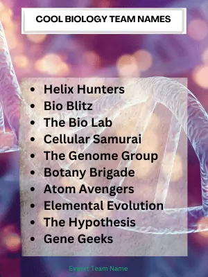 Cool Biology Team Names