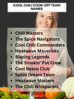 Cool Chili Cook-Off Team Names