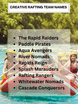 Creative Rafting Team Names