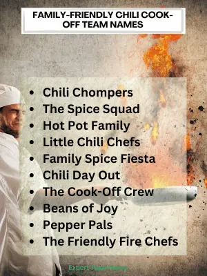 Family-Friendly Chili Cook-Off Team Names