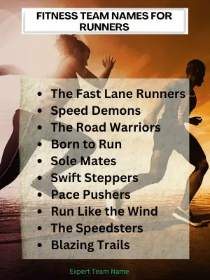 Fitness Team Names for Runners