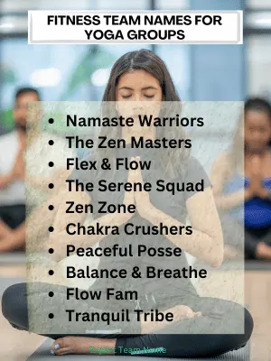 Fitness Team Names for Yoga Groups