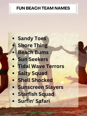 Fun Beach Team Names