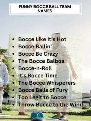 Funny Bocce Ball Team Names