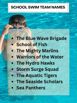 School Swim Team Names