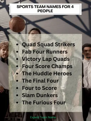 Sports Team Names for 4 People