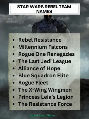 Star Wars Rebel Team Names