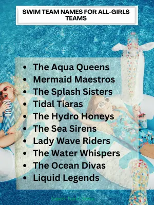 Swim Team Names for All Girls 