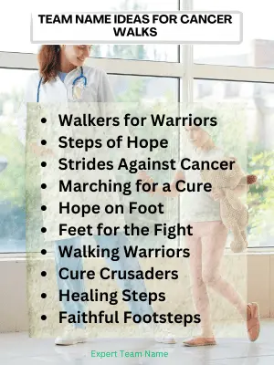 Team Name Ideas for Cancer Walks