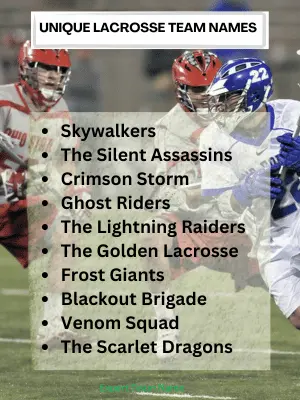 Unique Lacrosse Team Names