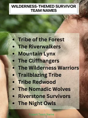 Wilderness-Themed Survivor Team Names