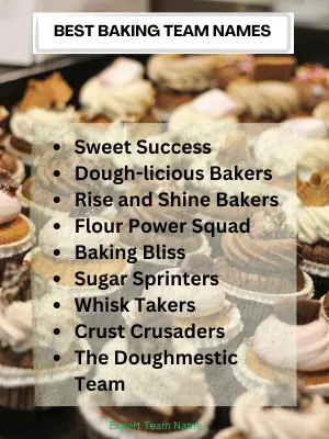 Best Baking Team Names