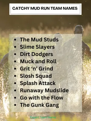 Catchy Mud Run Team Names