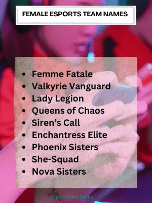 Female Esports Team Names