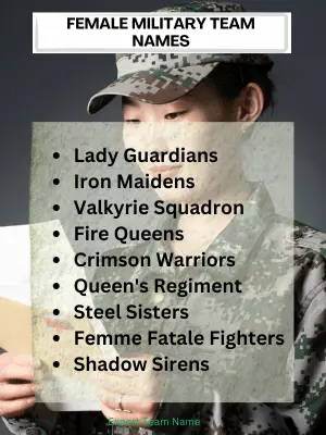 Female Military Team Names