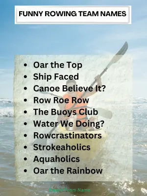 Funny Rowing Team Names