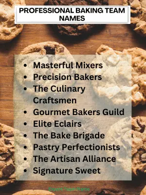 Professional Baking Team Names