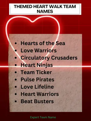 Themed Heart Walk Team Names