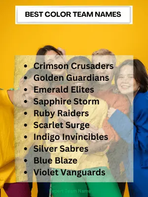 Best Color Team Names